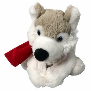 Bayview Plush Husky Puppy Plush 8" Brown White Gray Red Scarf Stuffed Animal Toy